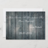 あなたが私のグロムスマン白いネクタイ木製のinvitatiであるか 招待状 (裏面)