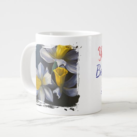 あなたが私の人生で一番好きな水仙 ジャンボコーヒーマグカップ (正面左)