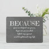 あなたが私の人生を明るくしてくれたから 招待状 (スタンド正面)