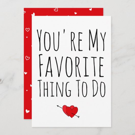 あなたが私の好きなこと 面白い エッチなバレンタイン シーズンカード (正面/裏面)