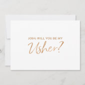 「あなたが私の後ろに来てくれるか」|金ゴールドバラハンドレター 招待状 (正面)