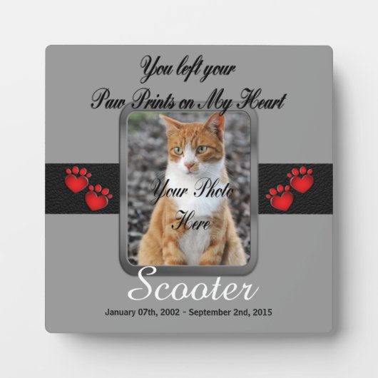 あなたが私の心に足跡を残した フォトプラーク (正面)