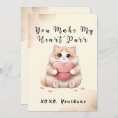 あなたが私の心をときめかせる ネコのバレンタインカード シーズンカード (正面/裏面)
