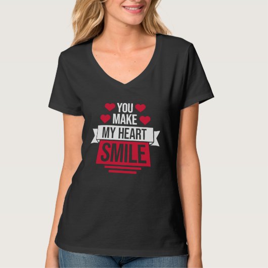 あなたが私の心を笑顔にしてくれる Tシャツ (正面)