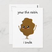 あなたが私の笑顔の干しぶどう ポストカード (正面/裏面)