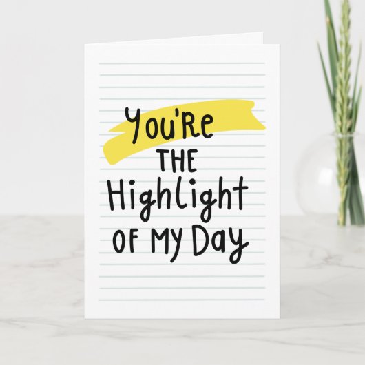 あなたが私の1日のハイライトだ カード (正面)