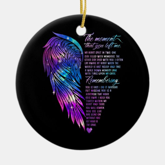 あなたが私を守離れる瞬間私の神話 セラミックオーナメント (正面)