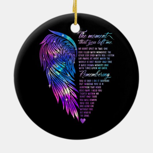 あなたが私を守離れる瞬間私の神話 セラミックオーナメント (裏面)