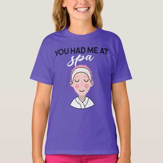 あなたが私を持っていたスパ白黒ガール顔 Tシャツ (正面)