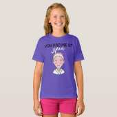 あなたが私を持っていたスパ白黒ガール顔 Tシャツ (正面フル)