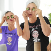 あなたが私を持っていたスパ白黒ガール顔 Tシャツ