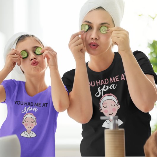 あなたが私を持っていたスパ白黒ガール顔 Tシャツ