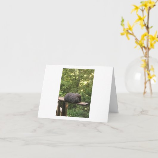 あなたが約気にする誰かのためのかわいい動物カード カード (黄色い花)