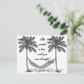 あなたが美しいヴィンテージのヤシの木のはがき ポストカード (スタンド正面)