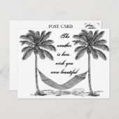 あなたが美しいヴィンテージのヤシの木のはがき ポストカード (正面/裏面)