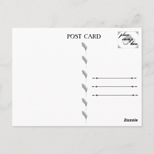 あなたが美しいヴィンテージのヤシの木のはがき ポストカード (裏面)