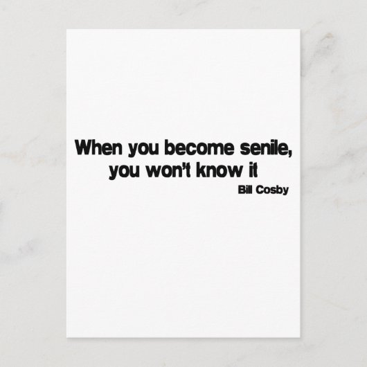 あなたが老齢の名言クォート ポストカード (正面)