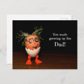 あなたが育ったおもしろいパパはがき半光沢 ポストカード (正面/裏面)