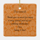 あなたが色を選択するバーデメイドギフト セラミックオーナメント (裏面)