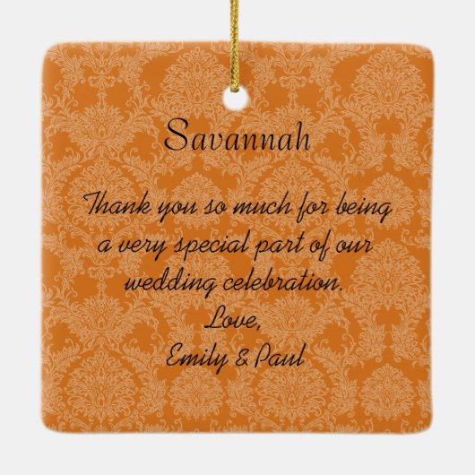 あなたが色を選択するバーデメイドギフト セラミックオーナメント (裏面)