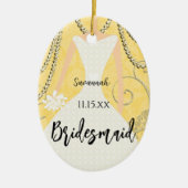 あなたが色を選択するバーデメイドギフト セラミックオーナメント (正面)