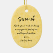 あなたが色を選択するバーデメイドギフト セラミックオーナメント (裏面)