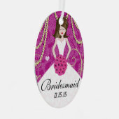 あなたが色を選択するバーデメイドギフト メタルオーナメント (正面右)