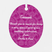 あなたが色を選択するバーデメイドギフト メタルオーナメント (裏面)