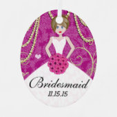 あなたが色を選択するバーデメイドギフト メタルオーナメント (正面)