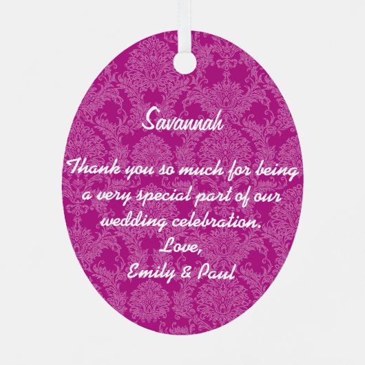 あなたが色を選択するバーデメイドギフト メタルオーナメント (裏面)