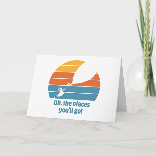 あなたが行くすばらしい場所 Oh, The Places You'll Go! レトロな夕日 カード (正面)