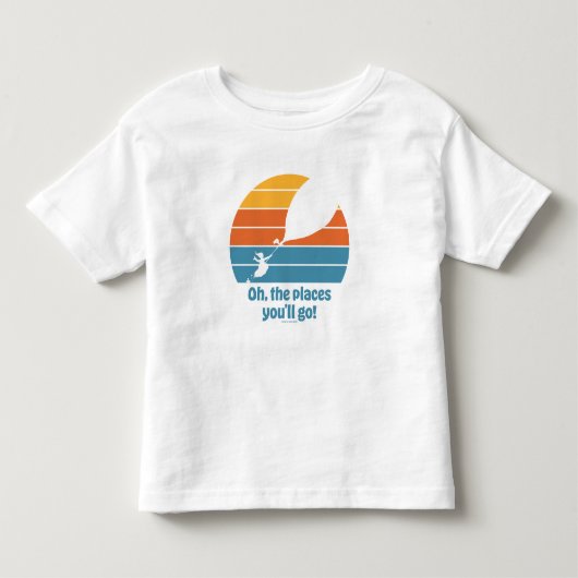 あなたが行くすばらしい場所 Oh, The Places You'll Go! レトロな夕日 トドラーTシャツ (正面)