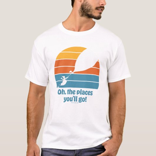 あなたが行くすべての場所!レトロな夕日 Tシャツ (正面)
