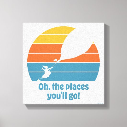 あなたが行くすべての場所 Oh, The Places You'll Go! レトロな夕日 キャンバスプリント (正面)