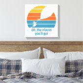 あなたが行くすべての場所 Oh, The Places You'll Go! レトロな夕日 キャンバスプリント (インサイチュ (寝室))
