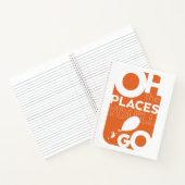 あなたが行く場所！ オレンジ タイポグラフィ ノートブック (内部)