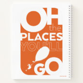 あなたが行く場所！ オレンジ タイポグラフィ ノートブック (裏面)
