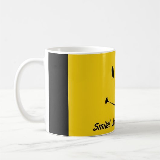 あなたが襲うスマイルのイエス・キリスト愛 コーヒーマグカップ (左)