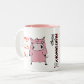 あなたが襲う豚のような憎悪 ツートーンマグカップ (正面左)