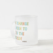 あなたが見たい変更があって下さい フロストグラスマグカップ (正面左)