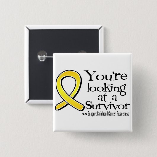 あなたが見ているのは小児がんを克服した人 缶バッジ (正面&裏面)