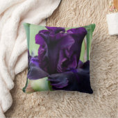 あなたが触れなければならないアイリスが付いている枕 クッション (ブランケット)