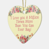 あなたが言える以上に百万倍あなたを愛する – 写真 セラミックオーナメント (左)