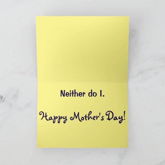 "...あなたが調理師に行った時を思い出して」 カード (内部)