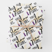 あなたが輝く ガール ラッピングペーパー フラットシート 3枚セット ラッピングペーパーシート (インサイチュ)