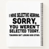 あなたが選ばれなくて残念に思って選択的聴覚を持っている ノートブック (裏面)