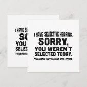あなたが選ばれなくて残念に思って選択的聴覚を持っている 招待状 (正面/裏面)