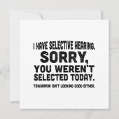 あなたが選ばれなくて残念に思って選択的聴覚を持っている 招待状 (裏面)