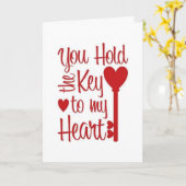あなたが鍵を持っており、あなたは私の特別な人よ ラブカード カード (黄色い花)