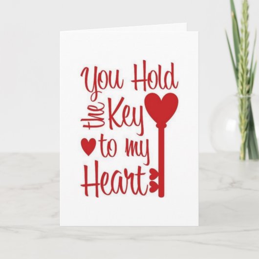 あなたが鍵を握っている & あなたは私の特別な人 愛のカード カード (正面)